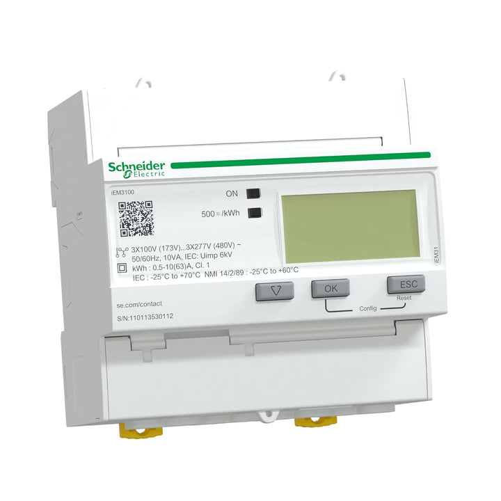 Schneider A9MEM3100 Energiezähler, 3-phasig, 63A, mit Teilzähler M