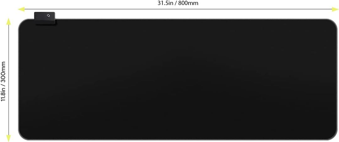 EASEMO Gaming Mauspad, XXL gross (800 x 300 x 4 mm) RGB Mousepad, 7 LED-Farben und 10 voreingestellt