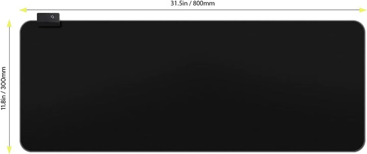 EASEMO Gaming Mauspad, XXL gross (800 x 300 x 4 mm) RGB Mousepad, 7 LED-Farben und 10 voreingestellt
