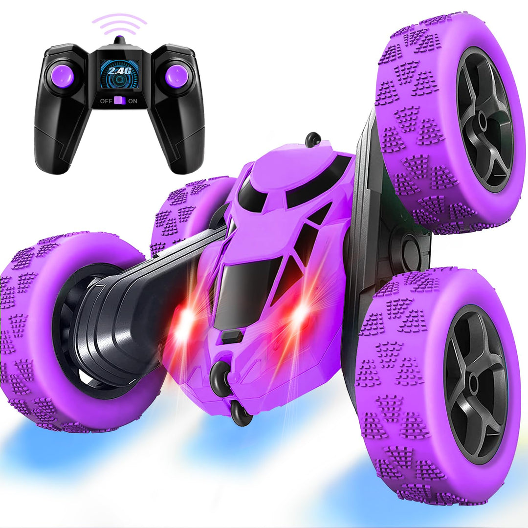 MidiVix Ferngesteuertes Auto, 90 Min Spielzeit, 2.4Ghz Doppelseitig 360° drehbare RC Stunt Crawler m