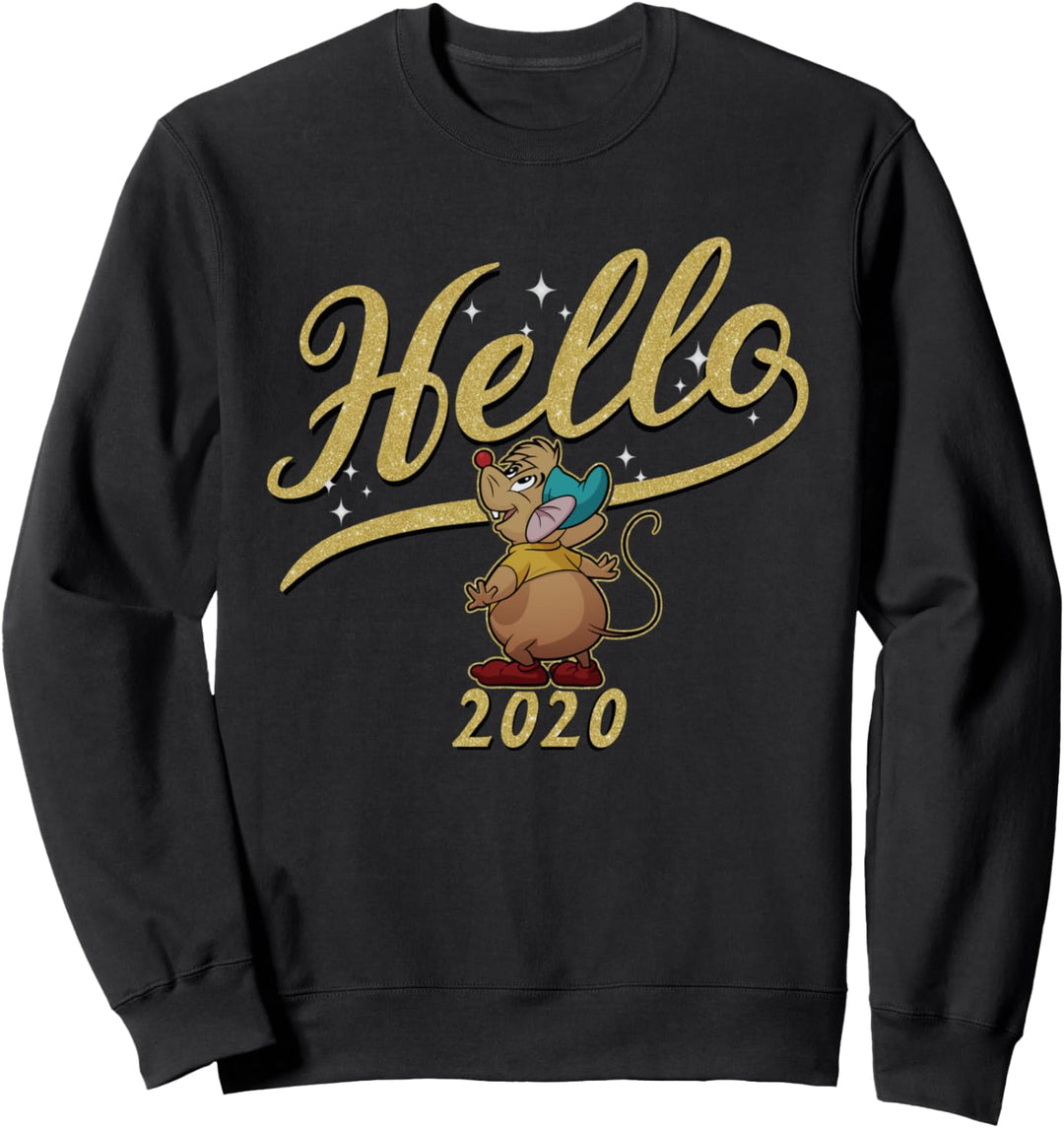 Disney Cinderella Gus Hello 2020 Gold New Year's Eve Sweatshirt