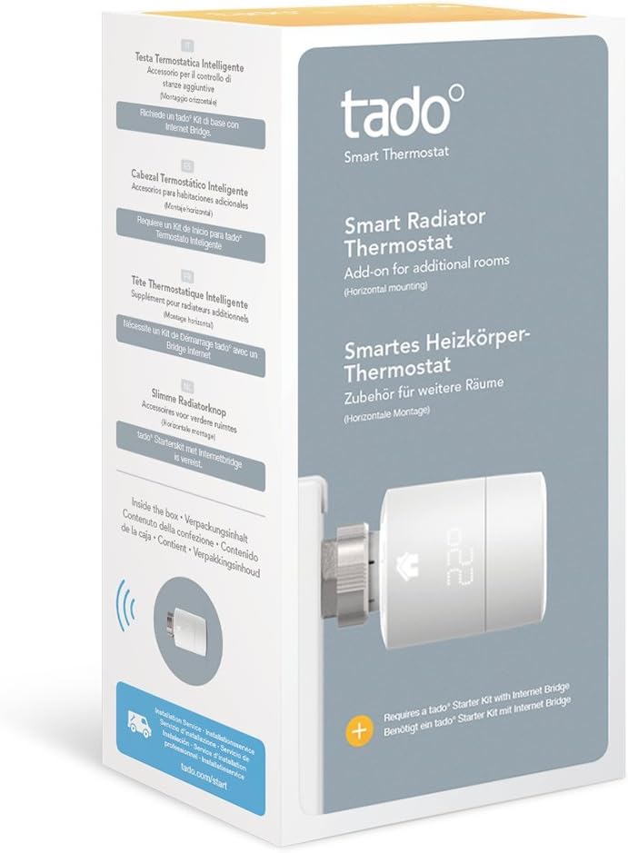tado° Smartes Heizkörper-Thermostat - Zusatzprodukt für Einzelraumsteuerung, Einfach selbst zu insta