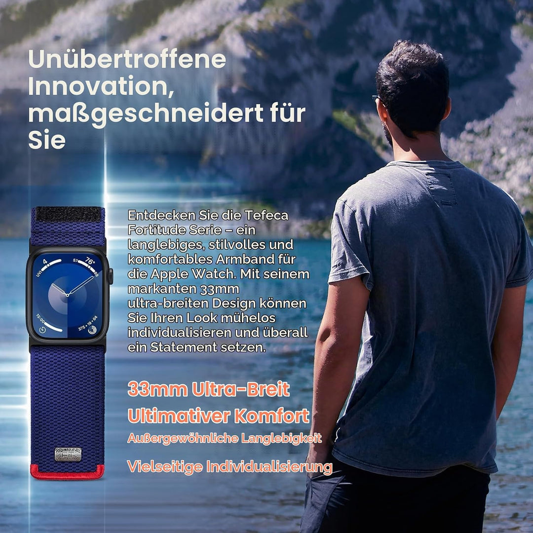 Tefeca Fortitude Elite Serie Ultrawide Armband Kompatibel mit Apple Watch Ultra/Ultra2 Serie 10/9/8/