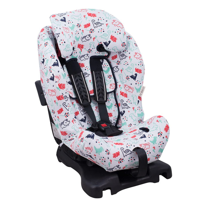 JYOKO Kids Bezug für Autositz kompatibel mit Axkid (Dino Party, Axkid Minikid Kidzone Duofix) Axkid