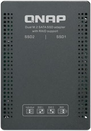 Qnap Systems 6.35 cm 2.5 Inch SATA to Dual M.2 2280 SATA Drive Adapter Hardware RAID 0/1 JBOD Indivi