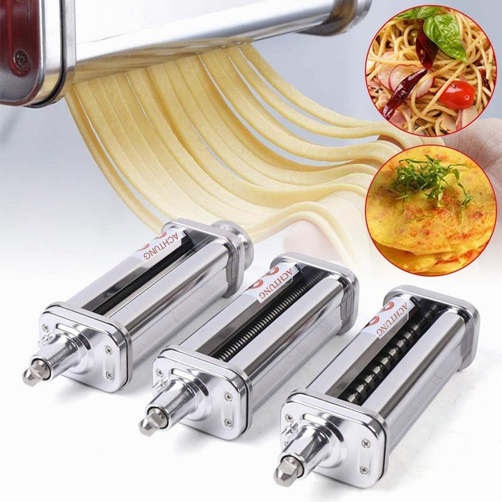 Pastaaufsatz Nudelaufsatz Küchenmaschine Mixer Edelstahl Zubehör 8 Variable Dickeneinstellungen für
