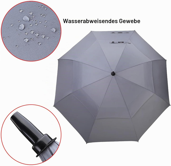 G4Free 47/54/62/68/72 Inch Regenschirm Gross Stockschirm Sturmfest Golf Schirme Automatik Regenschir