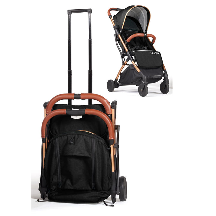 Kinderwagen - Leichter faltbarer Reisebuggy mit 5-Punkt-Gurt, verstellbarer Rückenlehne und übergros