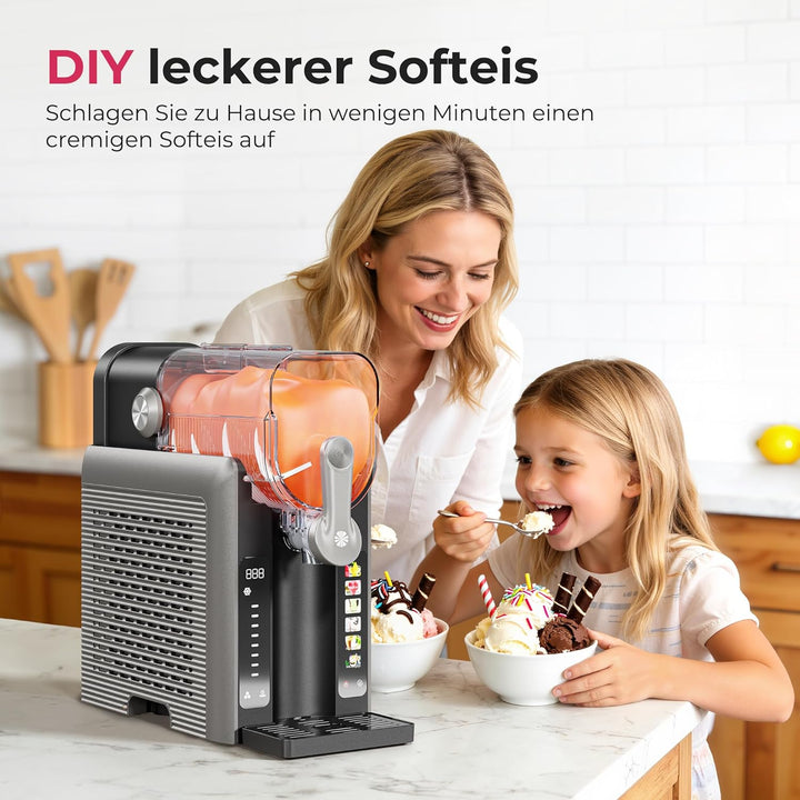 INITIO Slush Maschine mit 6 Modi, 2,6L Slush Eismaschine für Slushi, Eiscreme, Eis-Cocktails, Eiskaf