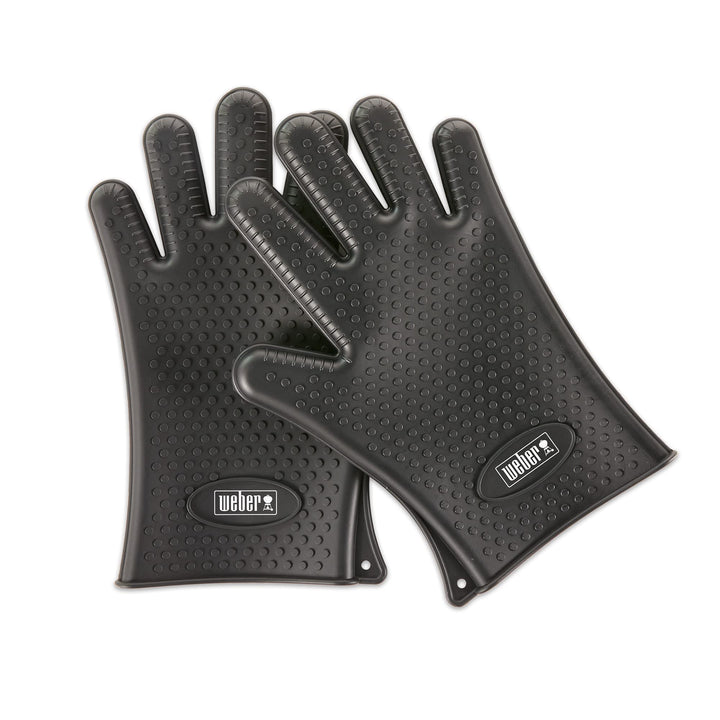 Weber 7017 Silicone Grilling Gloves, Black Einzelbett, Einzelbett
