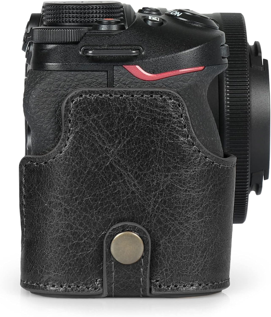 MegaGear Ever Ready Kameratasche aus echtem Leder, kompatibel mit Nikon Z30 (Schwarz), Schwarz