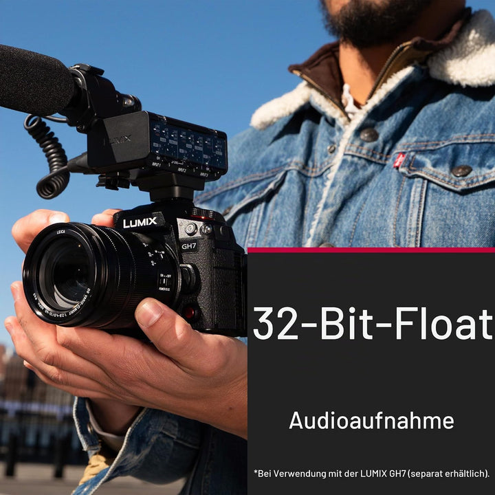 Panasonic Lumix DMW-XLR2 XLR-Mikrofonadapter für die Panasonic Lumix DC-GH7, 32-Bit-Float-Aufnahme,