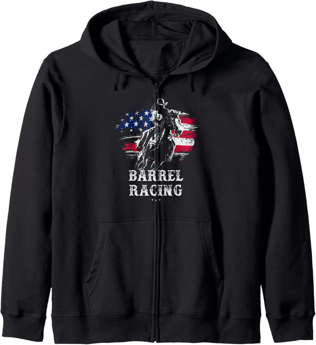 Barrel Racing - Patriotic Horse Riding - Riding Designs Kapuzenjacke