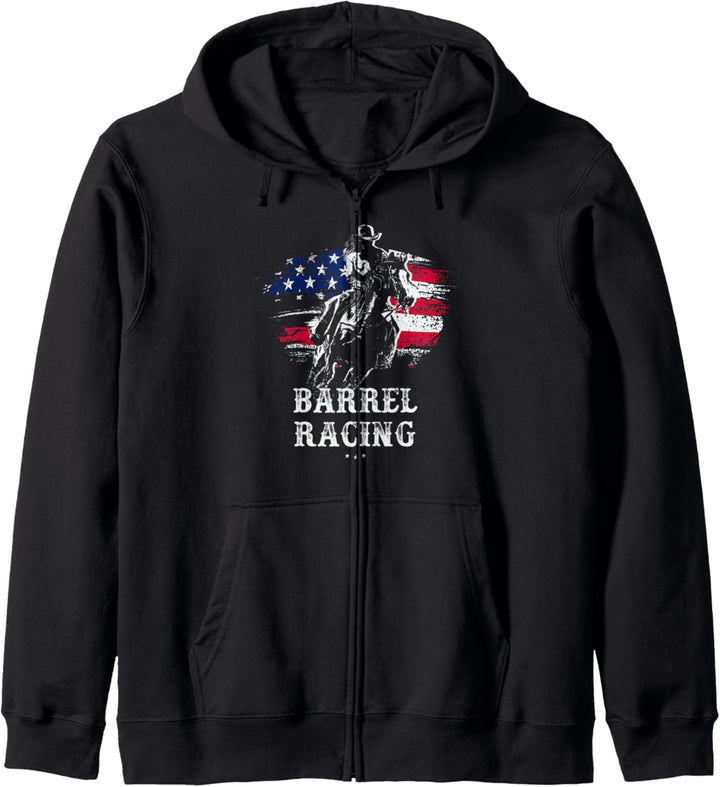 Barrel Racing - Patriotic Horse Riding - Riding Designs Kapuzenjacke