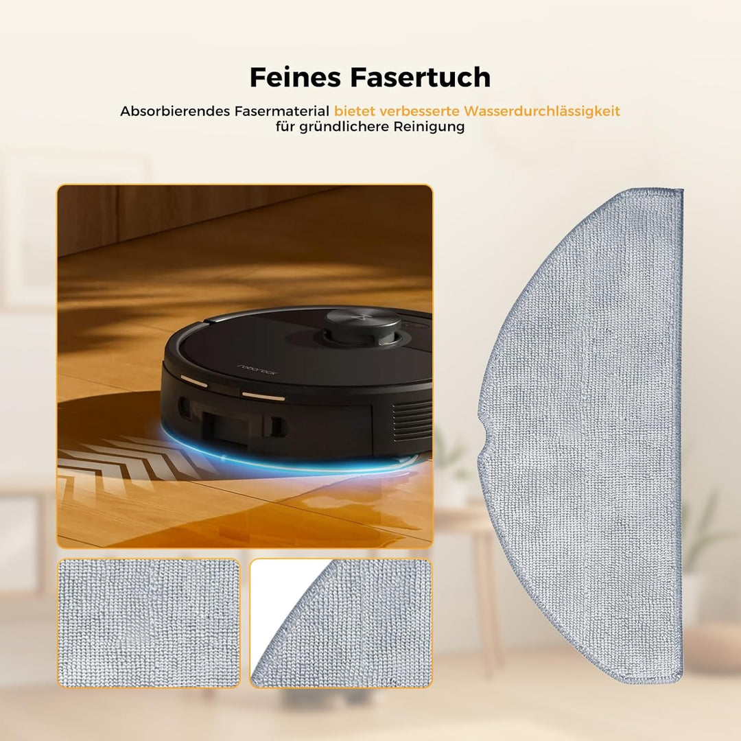 Yivy 24 Stück Zubehör für Roborock Q7 L5+,Q7 L5 Plus, Q7 M5+, Zubehör :2 Hauptbürste, 6 Seitenbürste