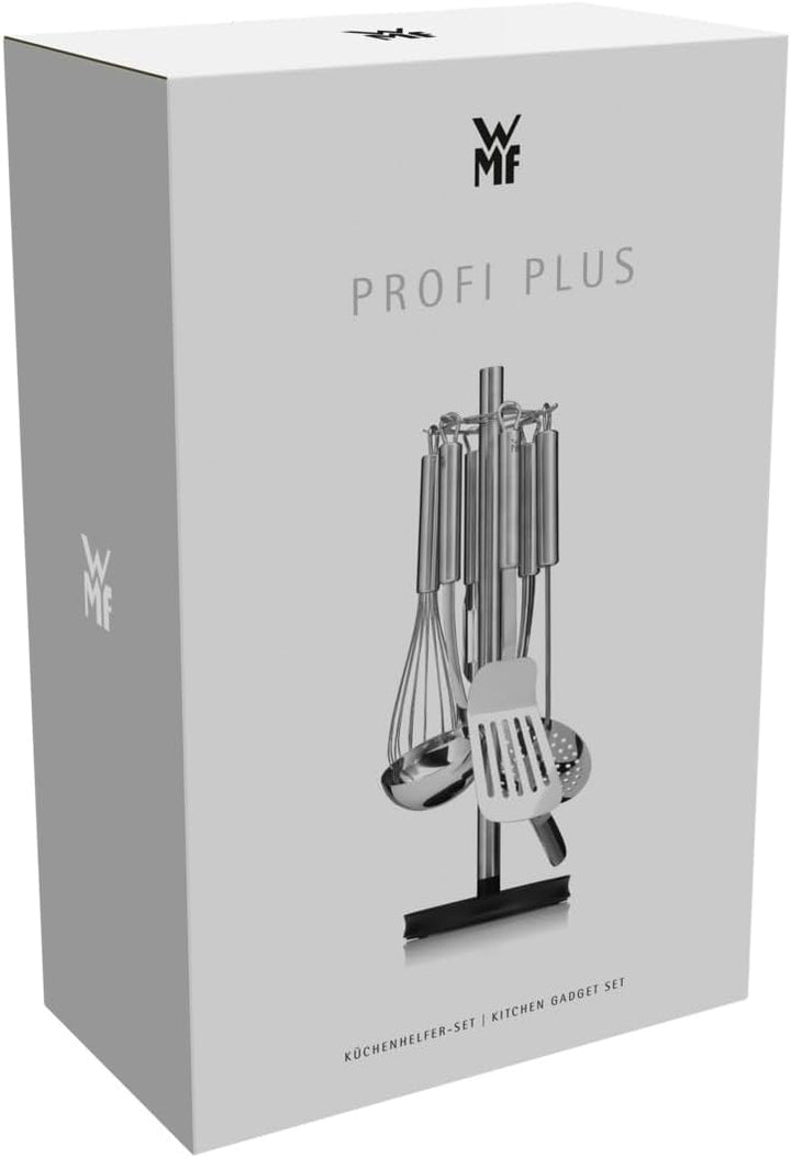 WMF Profi Plus Küchenhelfer Set 7-teilig, Ständer mit 6 Helfern, Schöpflöffel, Schaumlöffel, Wokwend