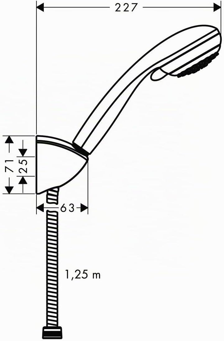 hansgrohe Crometta 85 Duschkopf, inkl. Duschkopfhalter, 2 Strahlarten, Chrom 2 Strahlarten Set mit B