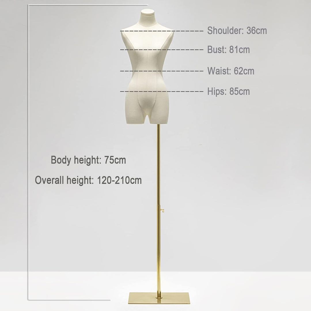 Schneiderpuppe Damenbüste Weiblich, Höhe Verstellbarer Schaufensterpuppe Körper, Mannequin mit Metal