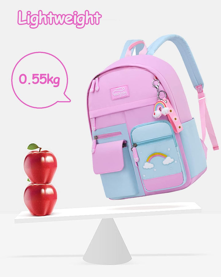 Amythe Kinderrucksack Mädchen,Rucksack Kindergarten,Schulranzen Mädchen 1-3. klasse, Leichte und Was