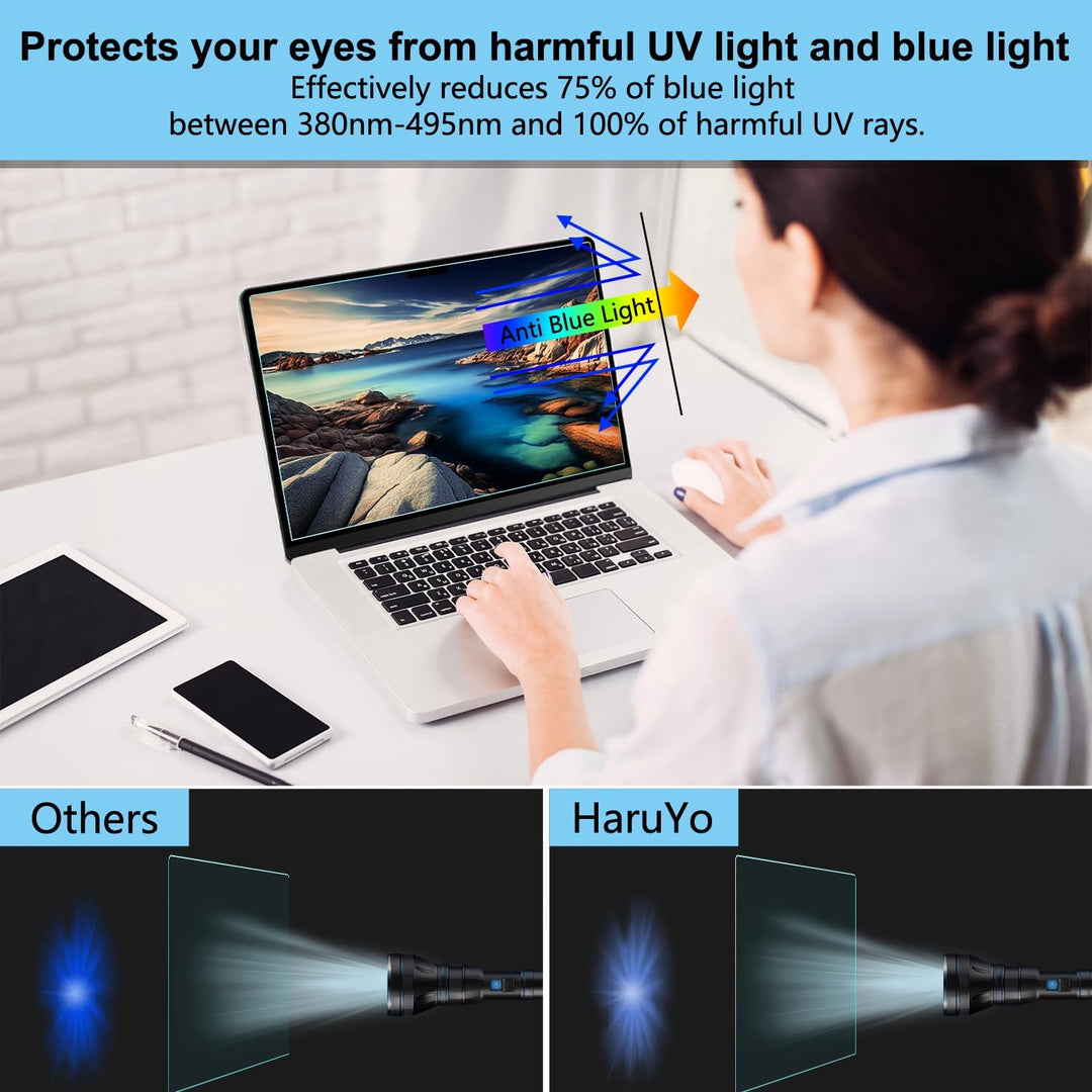 HaruYo 2 Stück 13.3 Zoll Laptop Displayschutzfolie Bildschirmschutz, Anti-Blaulichtfilter Matt Displ