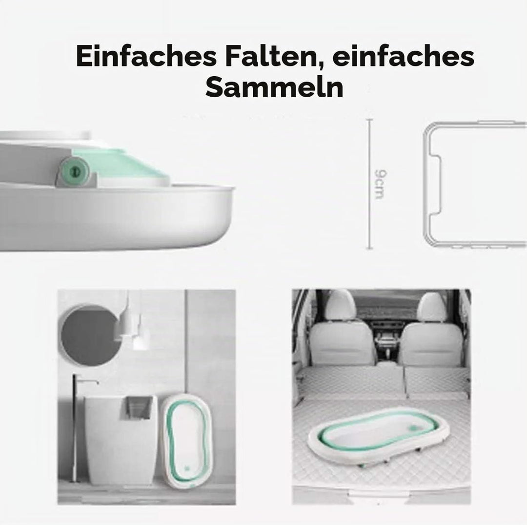 RHP Badewanne für Babys Ergonomische Babywanne Anti-Rutsch Kunststoff rutschfest klappbar - 3 Farben