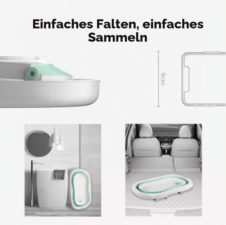 RHP Badewanne für Babys Ergonomische Babywanne Anti-Rutsch Kunststoff rutschfest klappbar - 3 Farben