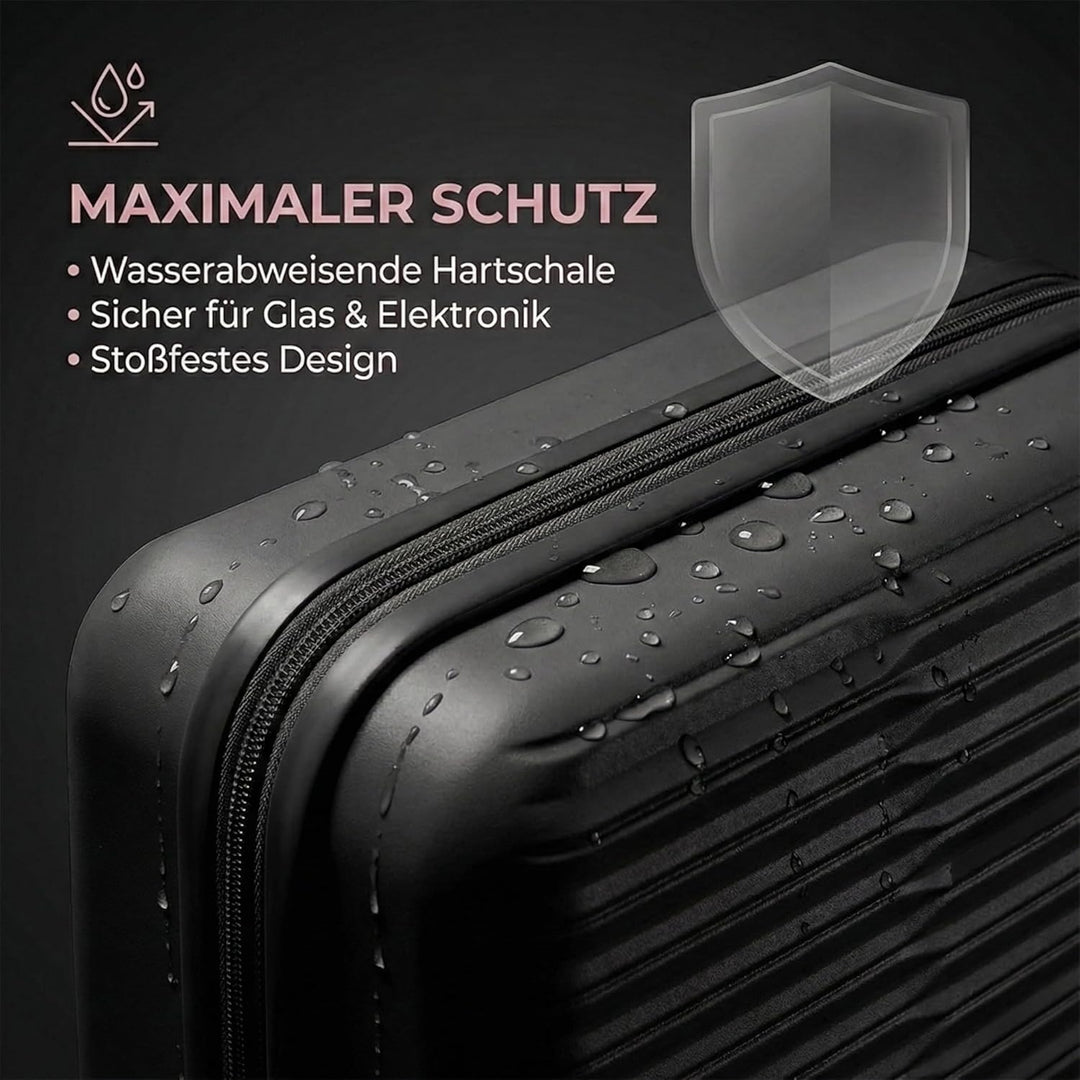 POSH Kleiner Koffer S Hartschale 27x35x17 cm - 14L Beauty Case aus Polypropylen - Ultraleichter 0,8