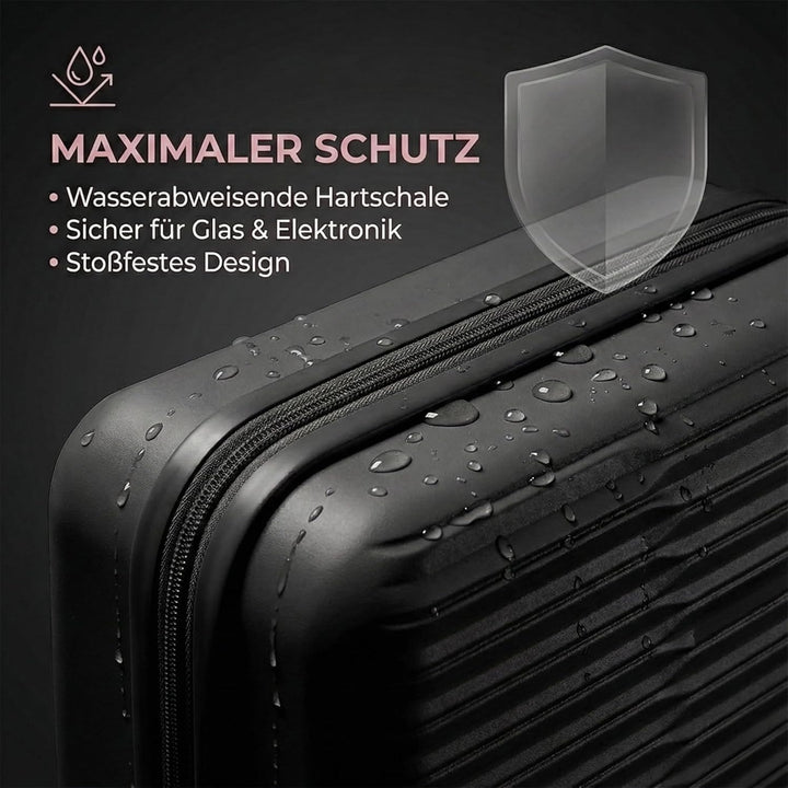 POSH Kleiner Koffer S Hartschale 27x35x17 cm - 14L Beauty Case aus Polypropylen - Ultraleichter 0,8