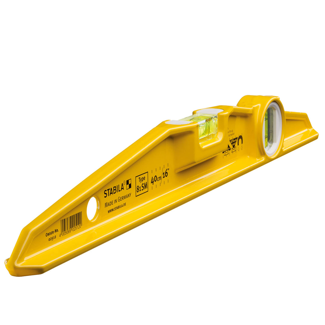 STABILA Magnet-Wasserwaage Type 81 SM , 40 cm, robustes Alu-Gussprofil, Ferrit-Magnetsystem, 1 Horiz
