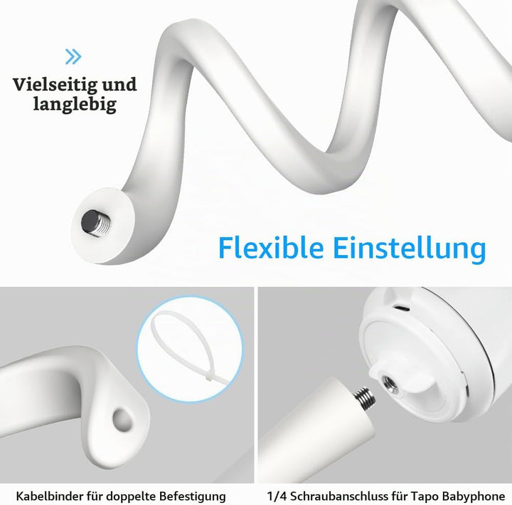 HOLACA Babyphone Halterung Babykamera-Halterung für Arenti Babyphone mit Kamera (Flexibler Halter),
