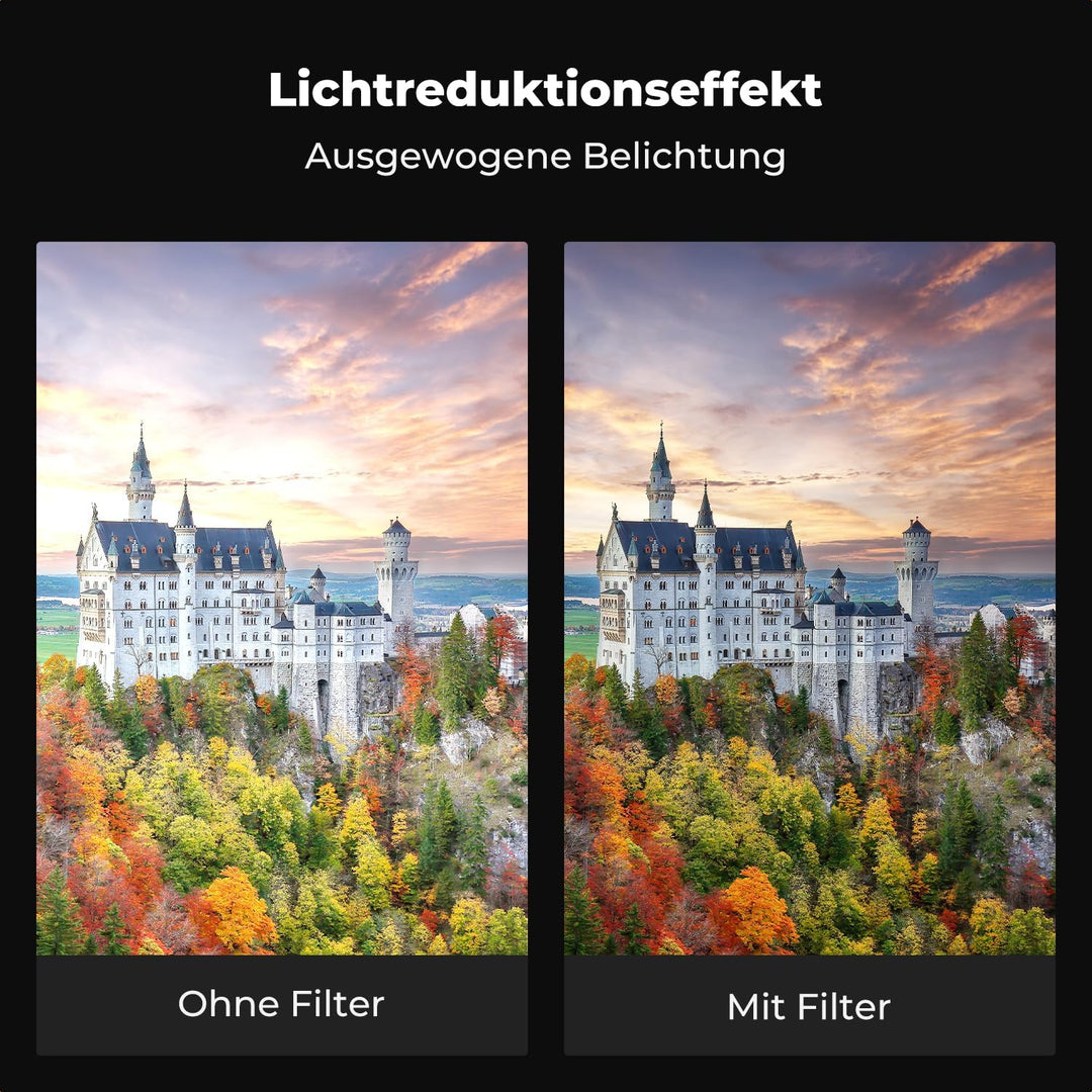 K&F Concept Nano X-PRO Rechteckfilter ND64(6 Stop) 100x100mm Square Filter Graufilter aus Optisches