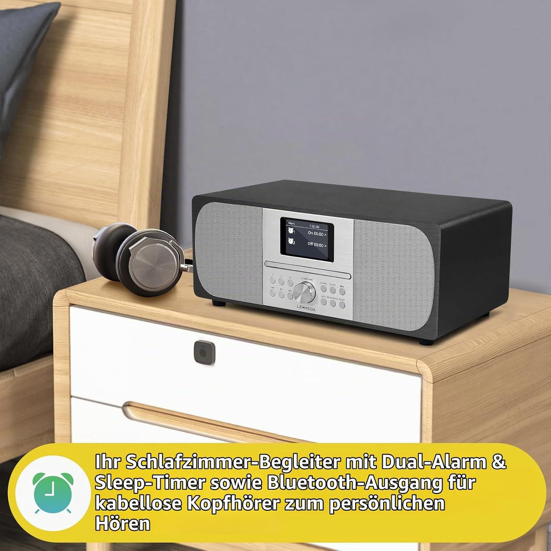 Stereo Digitalradio CD-Player | HiFi-System | DAB+, USB MP3, Bluetooth5.3, UKW | Leistungsstarkes St