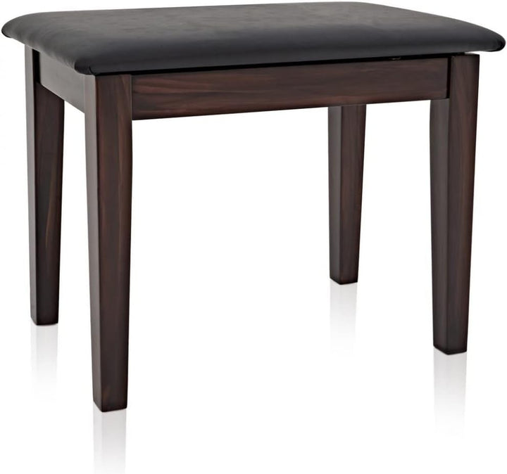 Gear4music Klavierbank mit Stauraum Braun - Palisander Finish