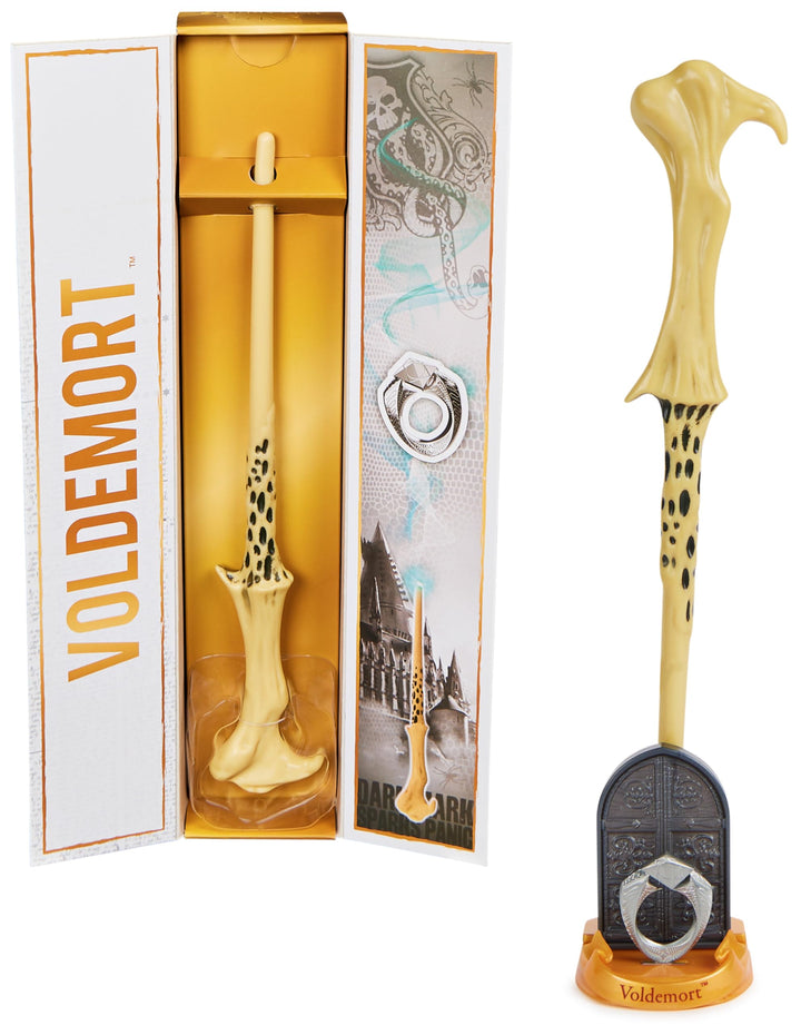 Wizarding World Harry Potter - Authentischer Lord Voldemort Zauberstab aus Kunststoff mit Hogwarts-H