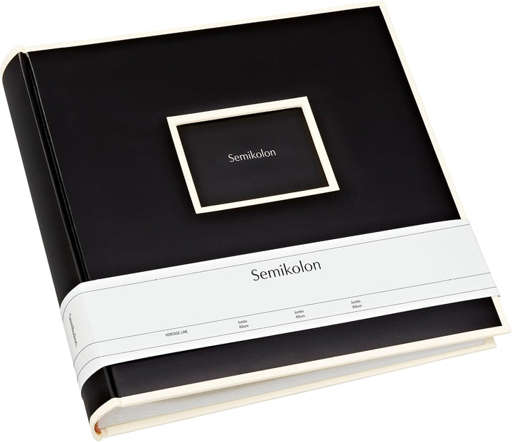 Semikolon 351099 Jumbo Album – 30x30 cm, 100 Seiten cremefarben, für 10x15 Fotos, mit Pergaminpapier