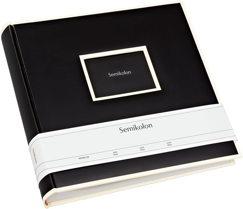 Semikolon 351099 Jumbo Album – 30x30 cm, 100 Seiten cremefarben, für 10x15 Fotos, mit Pergaminpapier