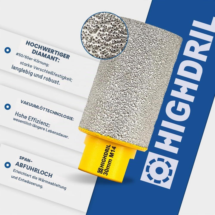 Diamant Fingerfräser Durchmesser,HIGHDRIL 35mm M14 Gewinde Vergrösserung Vorhandener Löcher in Porze