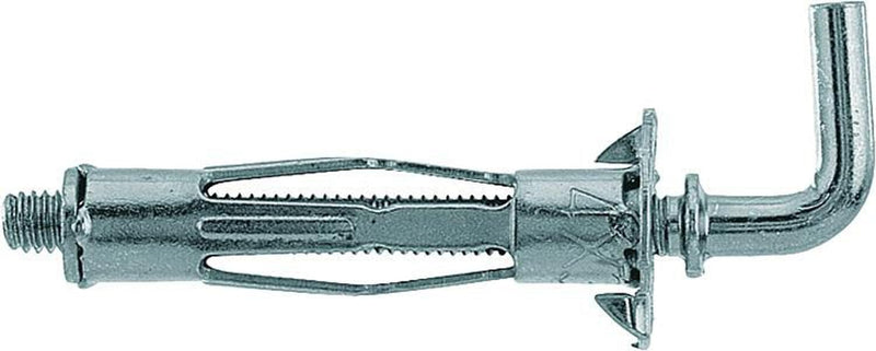 fischer HM 5 x 65 H - Hohlraum-Metalldübe mit Winkelhaken zum Befestigen von Bildern, Gardinenschien