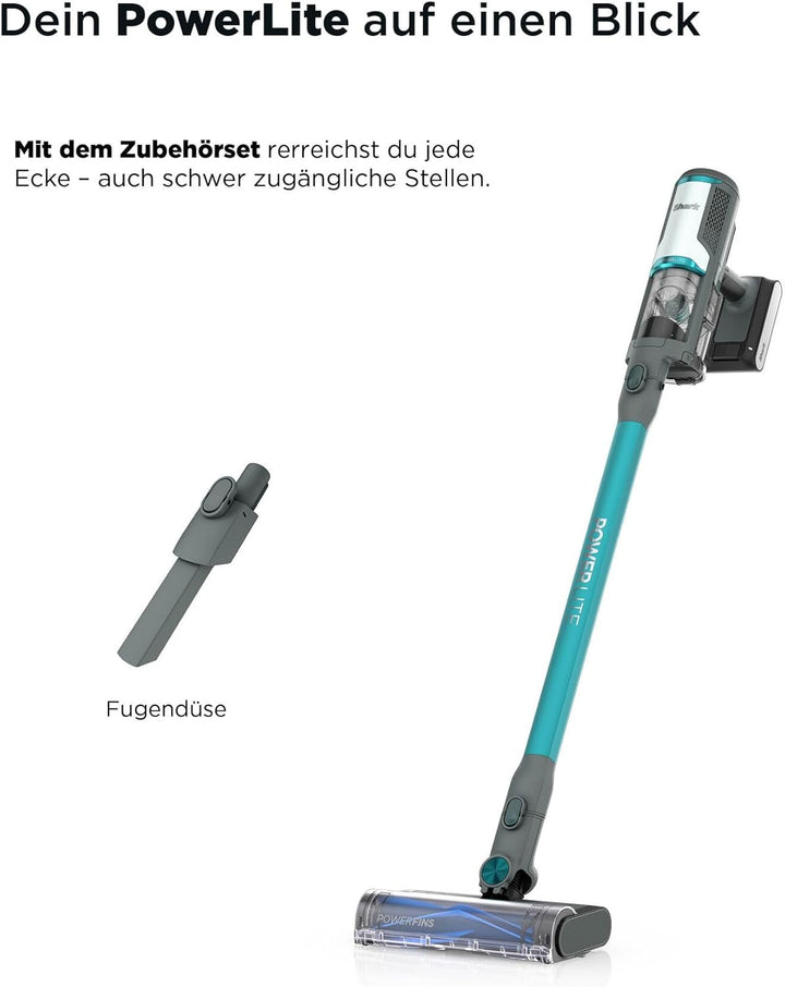 Shark PowerLite Akku-Staubsauger, einfache Reinigung auf verschiedenen Oberflächen, Aufbewahrungscli