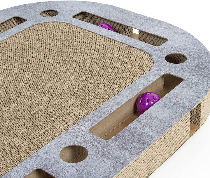 CanadianCat Company | XXL Katzenspielplatz ca. 85 x 54 x 5,8 cm mit integrierter Kratzpappe Katzensp