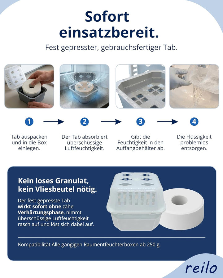 TAB mit Loch 6x 450g I Luftentfeuchter I Nachfüllpack, 6