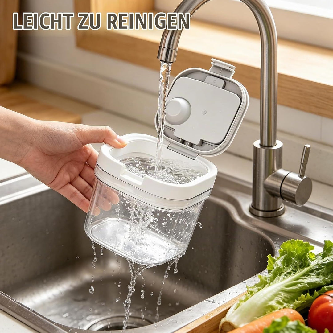Kaffeedose 800ml, Kaffeebohnen Behälter mit luftdichten Deckel und Löffel, Kunststoff Lebensmittel L