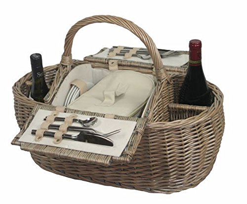 Red Hamper 4 Person Boat Fitted Picnic Basket
