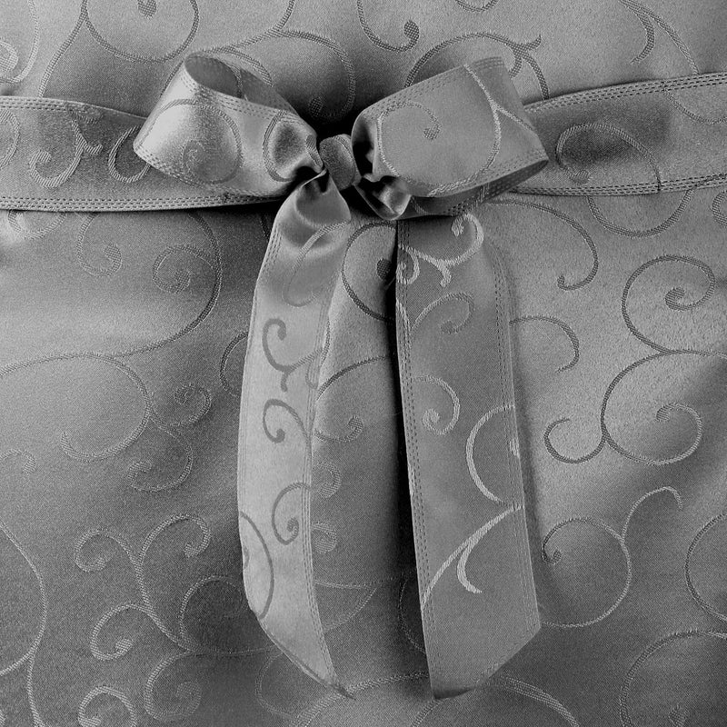 Gräfenstayn® 4er-Set Stuhlhusse Sofia mit Schleife, im Jacquard Muster runde und eckige Stuhllehnen