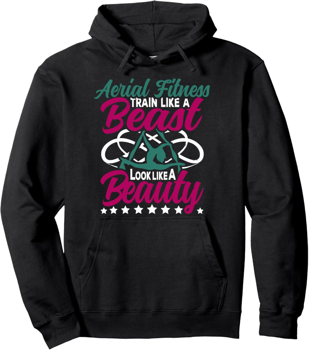 Train Like A Beast I Aerial Hoop Design für Aerial Fitness Pullover Hoodie