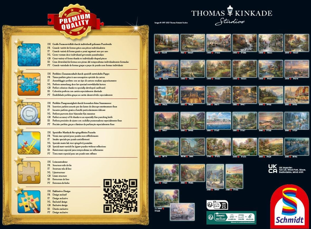 Schmidt Spiele 59482 Thomas Kinkade, Dörfchen am Leuchtturm, 3000 Teile Puzzle