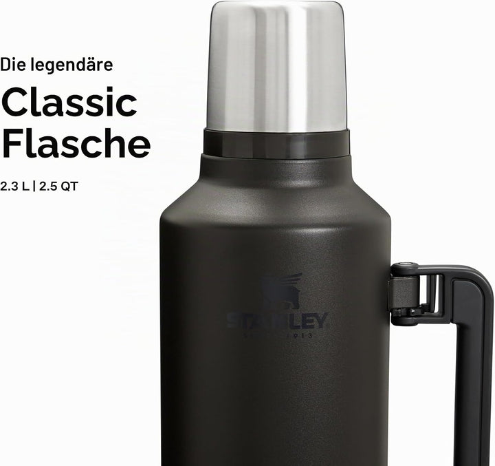 Stanley 1913 Classic Legendary Thermosflasche 2.3L - Black | Hält 48 Std. heiss oder kalt - Auslaufs