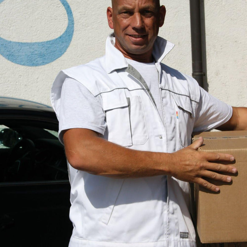 Carson Contrast Arbeitsweste, Weiss / Grau, L Weiss / Grau L, Weiss / Grau L