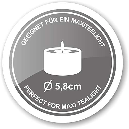 EDZARD Teelichthalter Dauerkerze Cornelius Pine, Höhe 15 cm, Durchmesser 10 cm, geeignet für handels