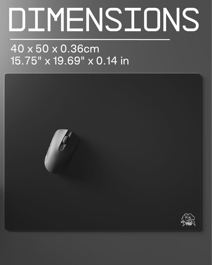 SkyPAD Glas 3.0 XL Gaming Mauspad mit Cloud Logo | Professionelle Grosse Mausmatte | 400 x 500 mm |
